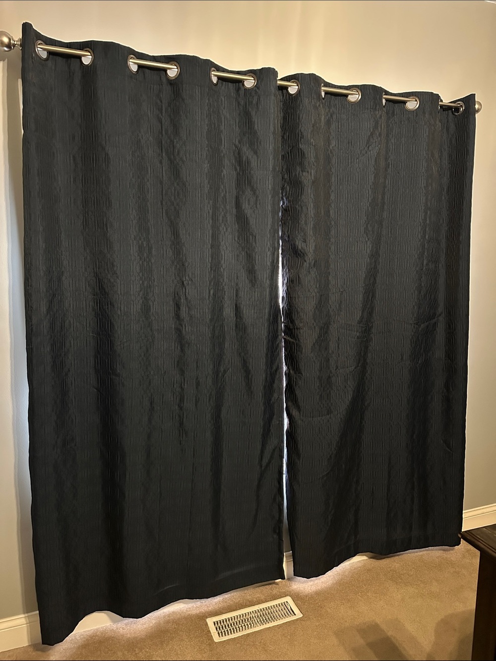 Navy Grommet Top Room-Darkening Curtain Panel - Bed Bath and Beyond